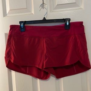 Lululemon red speed shorts size 10